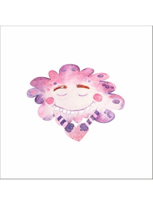 Reysa Tasarım Sevimli Uzaylılar Sticker 5 Duvar Sticker 30X25 cm