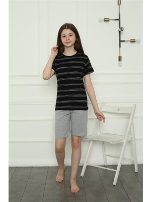 Akbeniz Kız Çocuk Penye Şortlu Pijama Takım 20405