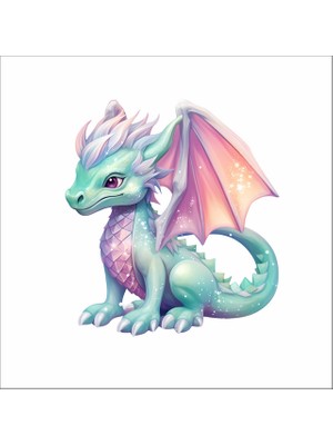 Reysa Tasarım Sevimli Ejder Sticker 5 Duvar Sticker 30X25 cm