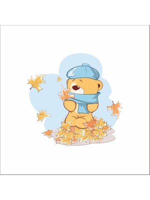 Reysa Tasarım Sonbahar Ayı Sticker Duvar Sticker 30X20 cm