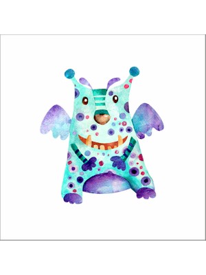 Reysa Tasarım Sevimli Uzaylılar Sticker 2  Duvar Sticker 30X25 cm