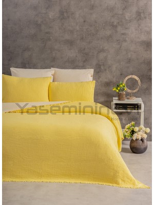 Yaseminin Evi Müslin Yatak Örtüsü / Pike Seti (2 Yastık Kılıflı)