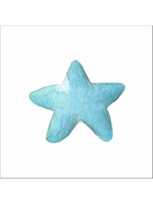 Reysa Tasarım Mavi Yıldız Sticker Duvar Sticker 20X20 cm