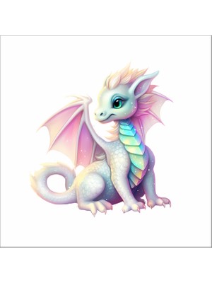 Reysa Tasarım Sevimli Ejder Sticker 17 Duvar Sticker 30X25 cm