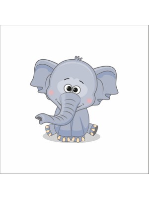 Reysa Tasarım Sevimli Fil Sticker Duvar Sticker 25X15 cm