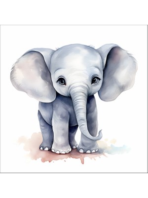 Reysa Tasarım Sevimli Fil Sticker 1 Duvar Sticker 30X25 cm