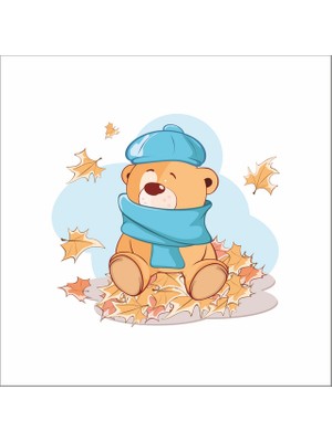 Reysa Tasarım Sonbahar Ayıcık Sticker Duvar Sticker 30X20 cm