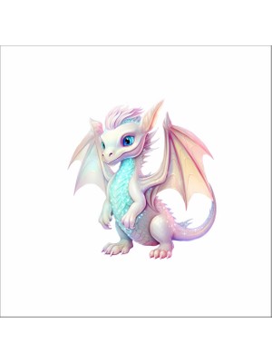 Reysa Tasarım Sevimli Ejder Sticker 15 Duvar Sticker 30X25 cm