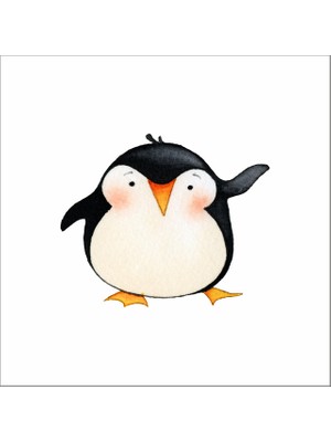 Reysa Tasarım Sevimli Penguen Sticker Duvar Sticker 30X25 cm