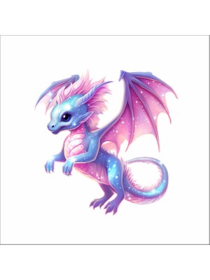 Reysa Tasarım Sevimli Ejder Sticker 9 Duvar Sticker 30X25 cm