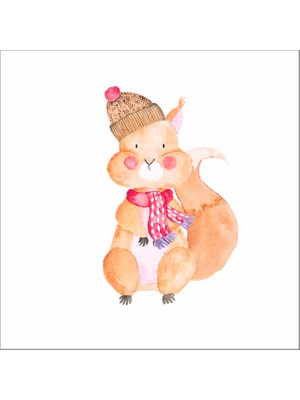 Reysa Tasarım Sevimli Tavşan Sticker Duvar Sticker 25X25 cm