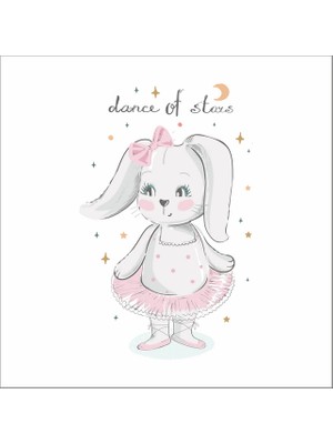 Reysa Tasarım Balerin Tavşan Sticker Duvar Sticker 35X15 cm