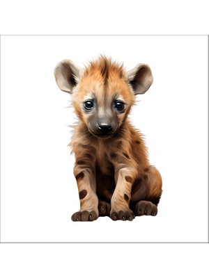 Reysa Tasarım Sevimli Sırtlan Sticker Duvar Sticker 30X25 cm