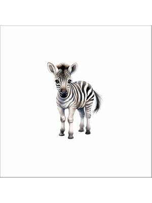 Reysa Tasarım Sevimli Zebra Sticker Duvar Sticker 30X25 cm