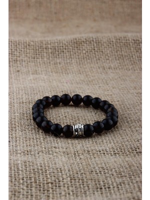 Deniz Doğal Taş Sertifikalı Siyah Turmalin Bileklik   ( Taşlar) Doğaltaş Bileklik 8 mm