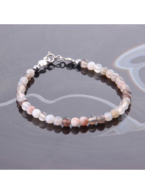 Deniz Doğal Taş Sertifikalı Bostwana Akik   ( Taşlar) Doğaltaş Bileklik 3 mm - B807