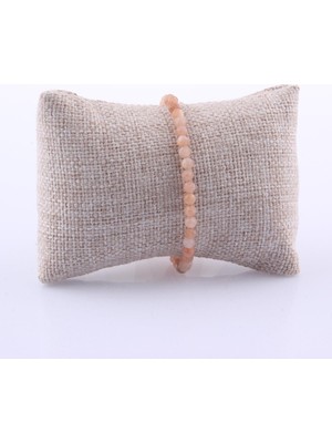 Deniz Doğal Taş Sertifikalı Güneş Taşı   ( Taşlar) Doğaltaş Bileklik 3 mm - B812