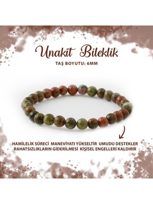 Deniz Doğal Taş Sertifikalı Unakit 6mm Doğal Taş Bileklik