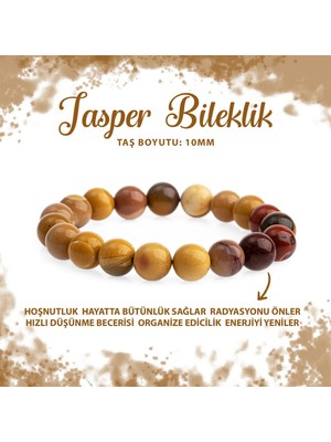 Deniz Doğal Taş Sertifikalı Jasper 10MM Doğal Taş Bileklik