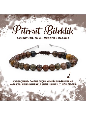 Deniz Doğal Taş Sertifikalı Pitersit 6mm Merdiven Kapama Doğal Taş Bileklik