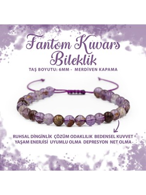 Deniz Doğal Taş Sertifikalı Fantom Kuvars 6mm Merdiven Kapama Doğal Taş Bileklik