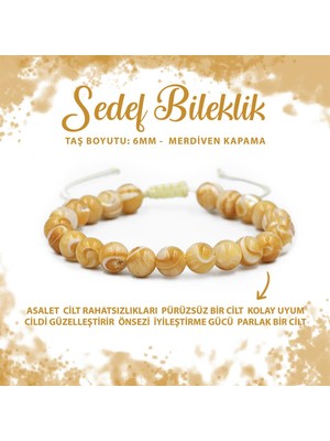 Deniz Doğal Taş Sertifikalı Sedef 6mm Merdiven Kapama Doğal Taş Bileklik