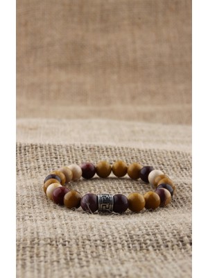 Sertifikalı Jasper  Orjinal ( Taşlar) Doğaltaş Bileklik 8 mm