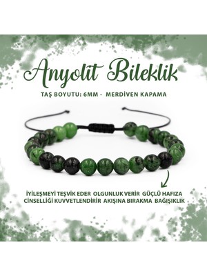 Deniz Doğal Taş Sertifikalı Anyolit 6mm Merdiven Kapama Doğal Taş Bileklik