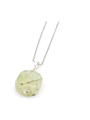 Murty99 Hakiki Doğal Prehnit Taşı Kolye Ucu 1.kalite 010