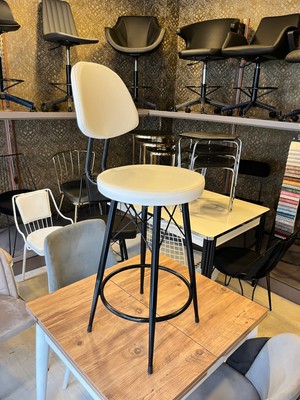 Sandalye Shop Sandalyeshop Yeni,dolce Tasarım Bar Sandalyesi 75 cm Beyaz.