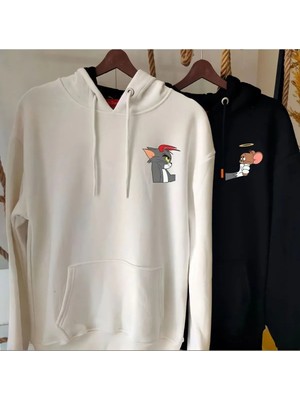 Daxia Tom ve Jerry Kapüşonlu Çift Kombini