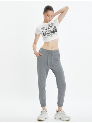 Koton Basic Jogger Eşofman Altı  Beli Bağlamalı Cepli