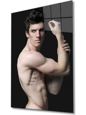 Kırmızı Ayı Balerin Cam Tablo