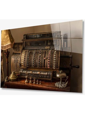 Kırmızı Ayı Eşya Cam Tablo