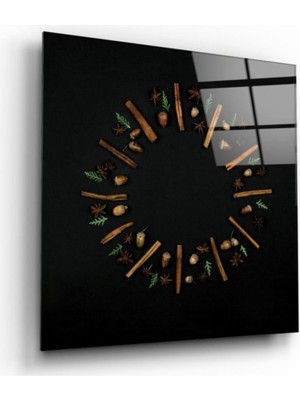 Kırmızı Ayı Desen Cam Tablo