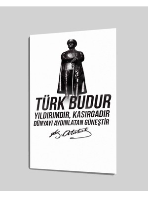 Kırmızı Ayı Atatürk Cam Tablo