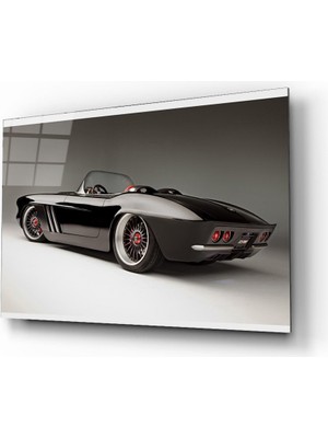 Kırmızı Ayı Araba Cam Tablo