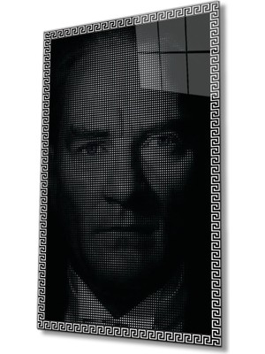 Kırmızı Ayı Atatürk Cam Tablo