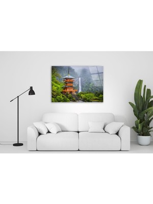 Kırmızı Ayı Orman Cam Tablo