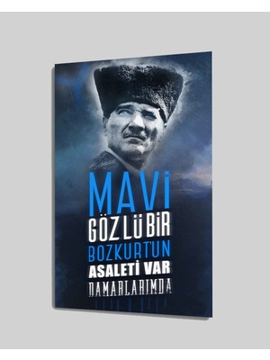 Kırmızı Ayı Atatürk Cam Tablo