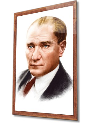 Kırmızı Ayı Atatürk Cam Tablo