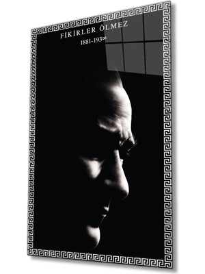 Kırmızı Ayı Atatürk Cam Tablo