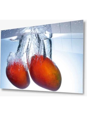 Kırmızı Ayı Meyve Cam Tablo