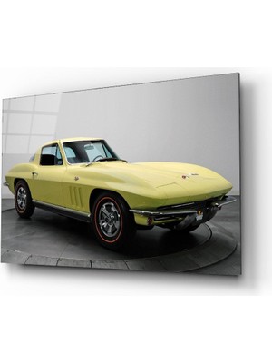 Kırmızı Ayı Araba Cam Tablo