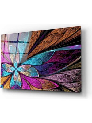 Kırmızı Ayı Cam Tablo