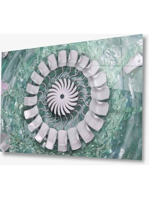 Kırmızı Ayı Cam Tablo