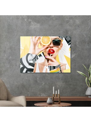 Decovetro Cam Tablo New Pop Art Woman Candy 70X100 cm