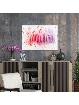 Decovetro Cam Tablo Pembe Makaron 70X100 cm