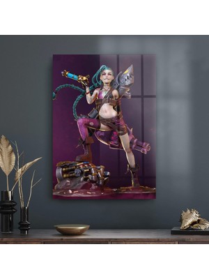 Decovetro Cam Tablo League Of Legends Jinx 50X70 cm