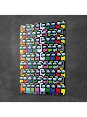 Decovetro Cam Tablo Gamer Among Us 50X70 cm